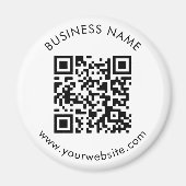 Aangepaste Sjabloon voor tekst met QR-code Magneet (Voorkant)