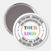 Aangepaste Sjabloon voor uw zakelijke Logo-tekstma Magneet (Voorkant / Achterkant)