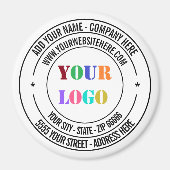 Aangepaste Sjabloon voor uw zakelijke Logo-tekstma Magneet (Voorkant)