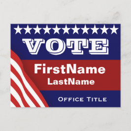 Aangepaste Sjabloon voor verkiezingscampagne Briefkaart