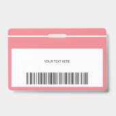 Aangepaste sjabloon voor werknemersfoto logo en ba badge (Achterkant)