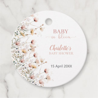 aangepaste sjabloon voor wilde bloemen bloemstuk b bedankjes labels
