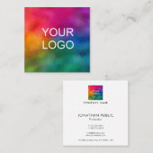 Aangepaste Sjabloon voor zakelijke Logo Moderne el Vierkante Visitekaartje (Voorkant / Achterkant)