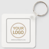 Aangepaste Sjabloon voor zakelijke merken Sleutelhanger (Achterkant)