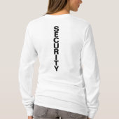 Aangepaste Sjabloon voor zwart-witbeveiliging T-shirt (Achterkant)