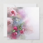 Aangepaste sjabloon watercolor kunst rozen bloemen kaart (Voorkant)