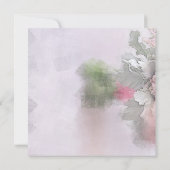 Aangepaste sjabloon watercolor kunstrozen bloemen kaart (Achterkant)