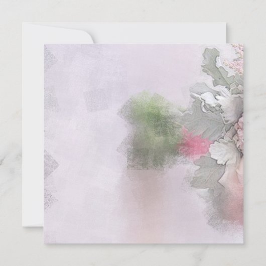 Aangepaste sjabloon watercolor kunstrozen bloemen kaart (Achterkant)