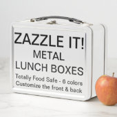 Aangepaste Sjabloon WHITE Metal Lunch Box (In situ)