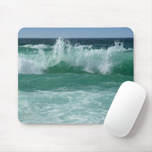 Aangepaste Sjabloon zeebaars Zee golven doorsnede Muismat (Met muis)