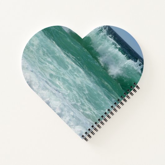 Aangepaste Sjabloon zeebaars Zee-golven zeestrand Notitieboek (Achterkant)