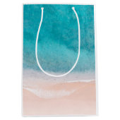 Aangepaste Sjabloon Zonnestrand Blauw Zee Zand Medium Cadeauzakje (Voorkant)