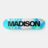 Aangepaste Skateboard naam Turquoise Blue Wave (Horizontaal)