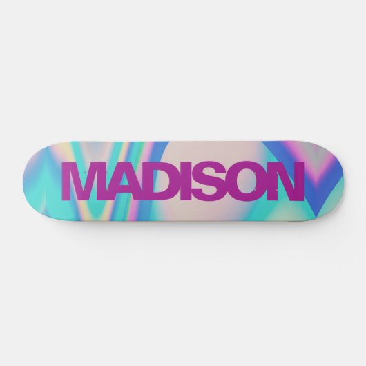 Aangepaste Skateboard Name Retro 90 Vaporwave (Horizontaal)