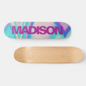 Aangepaste Skateboard Name Retro 90 Vaporwave (Horizontaal)
