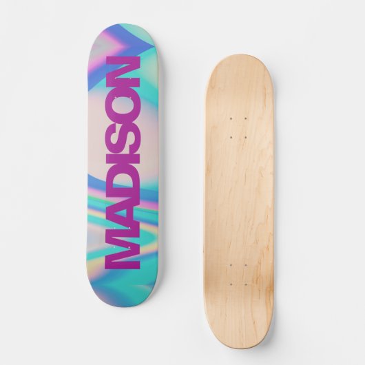 Aangepaste Skateboard Name Retro 90 Vaporwave (Voorkant)