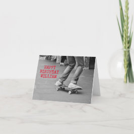 Aangepaste Skateboard Verjaardag of dank u kaart