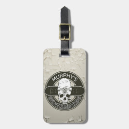 Aangepaste SkaterNAAM Skull Skateboarden Schaats Bagagelabel