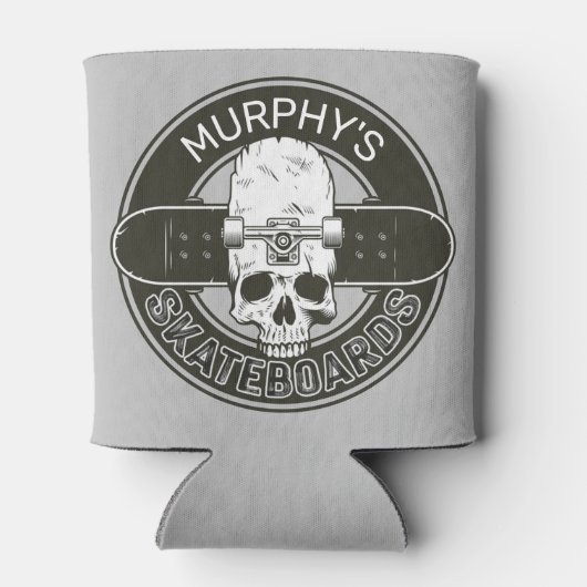 Aangepaste SkaterNAAM Skull Skateboarden Schaats Blikjeskoeler (Achterkant)