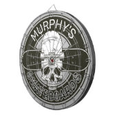 Aangepaste SkaterNAAM Skull Skateboarden Schaats Dartbord (Voorkant Rechts)