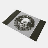 Aangepaste SkaterNAAM Skull Skateboarden Schaats Deurmat (Schuin)