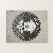 Aangepaste SkaterNAAM Skull Skateboarden Schaats Legpuzzel (Horizontaal)