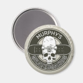 Aangepaste SkaterNAAM Skull Skateboarden Schaats Magneet (Voorkant / Achterkant)