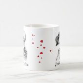 Aangepaste Skelet Koppel Namen Gepersonaliseerd Koffiemok (Center)