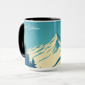 Aangepaste Ski Club Aspen Retro 70s Berg Mok (Voorkant links)