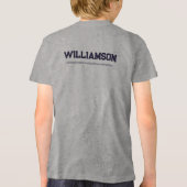 Aangepaste ski-locatie Datum Naam Tri-Blend Shirt (Achterkant)