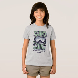 Aangepaste ski-locatie Datum Naam Tri-Blend Shirt