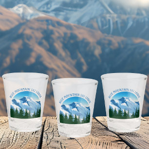 Aangepaste Ski Lodge Winter Resort Snowy Mountain Shot Glas