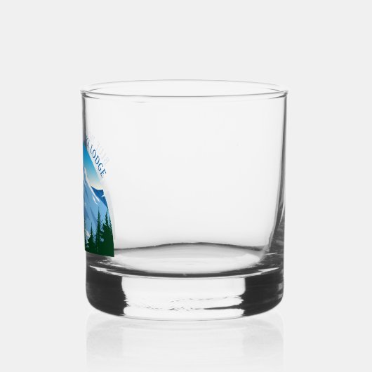 Aangepaste Ski Lodge Winter Resort Snowy Mountain Whisky Glas (Links)