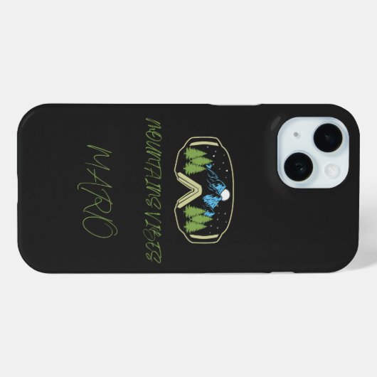Aangepaste Ski Telefoon Case (Achterkant (horizontaal))