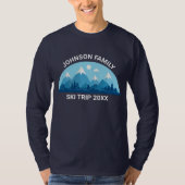 Aangepaste Ski-wintervakantie Lange hoes T-shirt (Voorkant)
