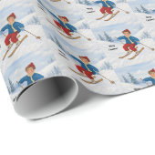 Aangepaste Skiër Cadeaupapier (Rol Hoek)