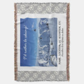 Aangepaste skifoto's op afheuvel Snowflake Cozy Deken (Voorkant Verticaal)