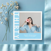 Aangepaste Sky Blue 30e verjaardag Party servetten