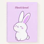 Aangepaste Slaap Konijn Kawaii Pastel Paarse Cute Notitieboek (Voorkant)