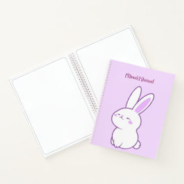 Aangepaste Slaap Konijn Kawaii Pastel Paarse Cute Notitieboek