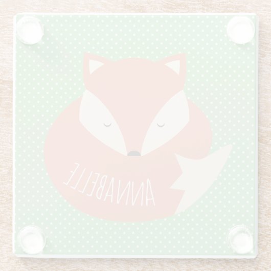 Aangepaste slaapstand glazen onderzetter (Achterkant)