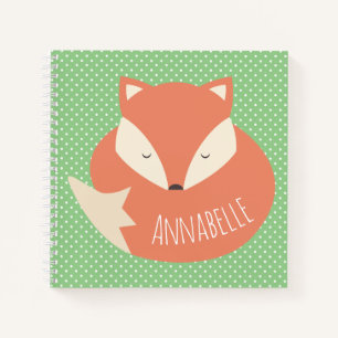 Aangepaste slaapvos en -Stippen Notitieboek