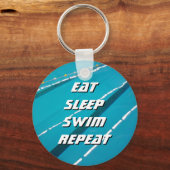 Aangepaste slaapzwemzwemmen Herhalen zwemmen sleut Sleutelhanger (Voorkant)
