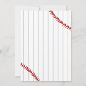 Aangepaste slagbeurt honkbal baby shower kaart (Achterkant)