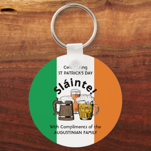 Aangepaste Sláinte ST PATRICKS DAAG Sleutelhanger (Voorkant)