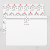 Aangepaste slangen N' Pistolen Briefpapier platte  Notitiekaartje (Voorkant / Achterkant)