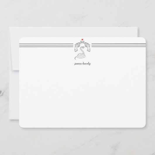 Aangepaste slangen N' Pistolen Briefpapier platte  Notitiekaartje (Voorkant)