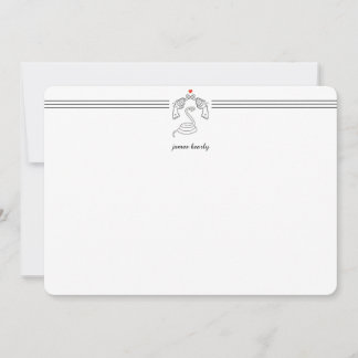 Aangepaste slangen N' Pistolen Briefpapier platte Notitiekaartje