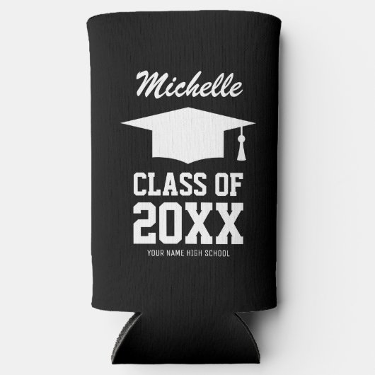 Aangepaste slanke koelboxxen voor 2025 afstudeerfe seltzer blikjeskoeler (Voorkant)