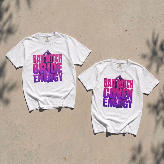 Aangepaste Slechte Heks Bruid Energie Bachelorette T-shirt